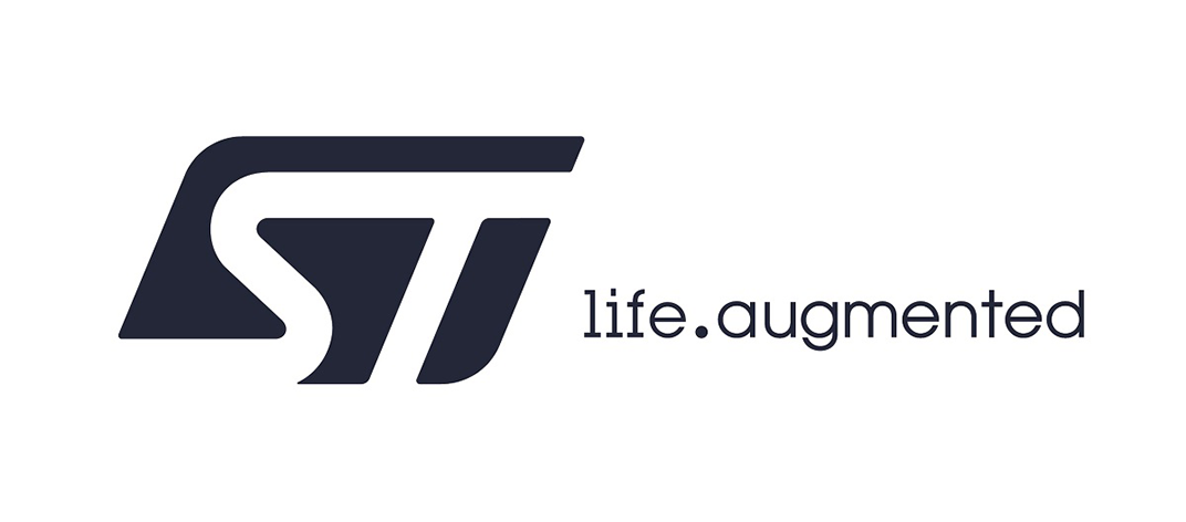 Logo featuring the letters "ST" in a modern, stylized font alongside the phrase "life.augmented" in a clean, simple typeface.