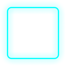 A white icon featuring an upward arrow and a line graph inside a square with a bright turquoise outline.